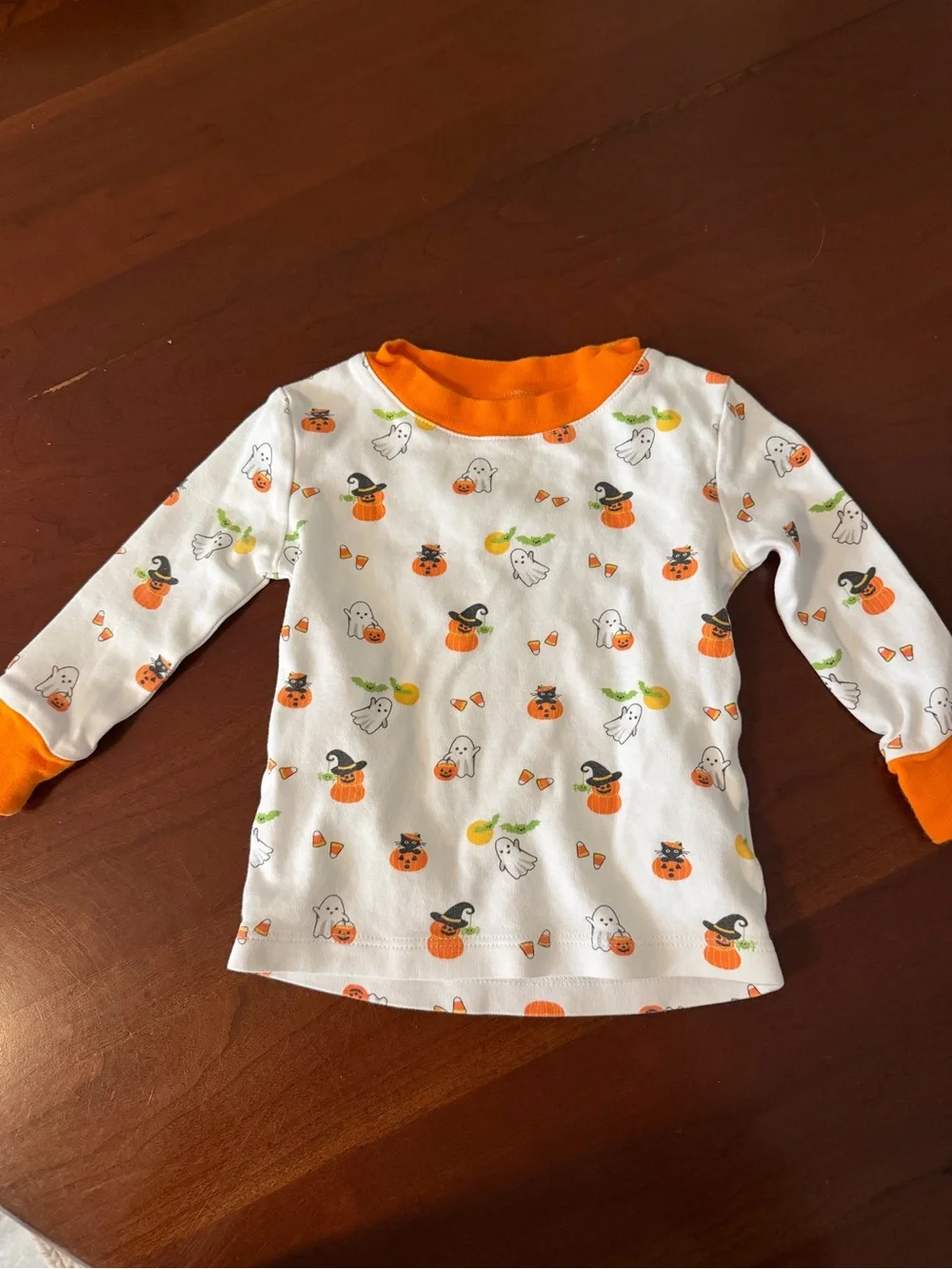 Kissy Kissy White and Orange Halloween Ghosts Pajama Set